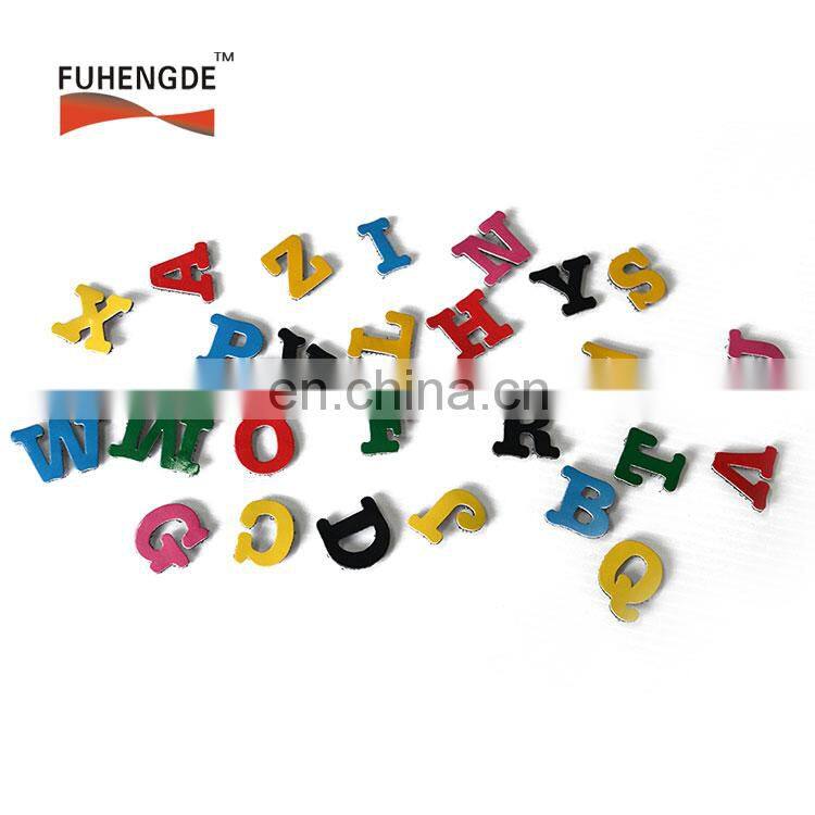 Double side hook and loop alphabet letters for T-shirt garments shoes