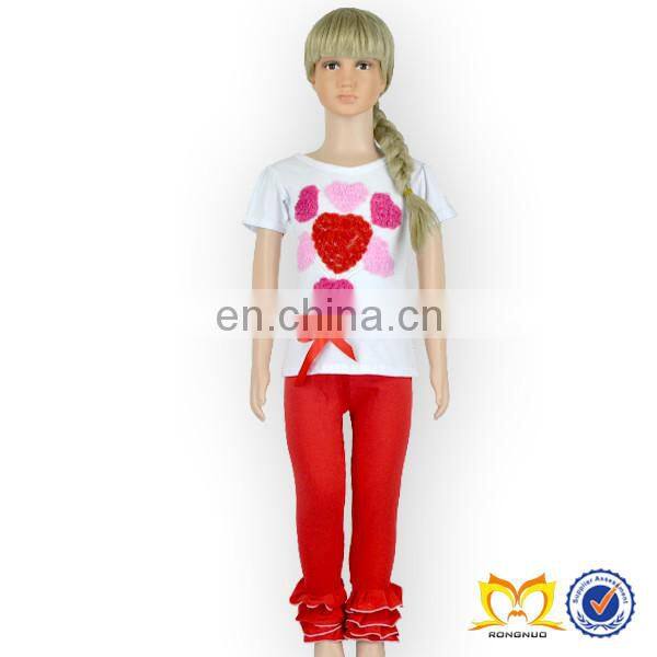 2019 Valentines Heart Shape Cotton Kid Dress Pillowcase Hand Embroidery Designs for Baby Dress Baby Dress Pictures