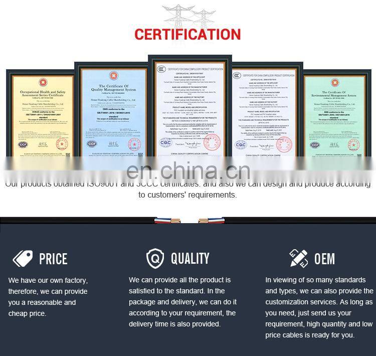 factory price electric push pull cable steering armoured 0.6/1kV power cable