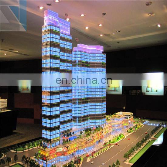 3d building model with led light/miniature architecture model/commercial scale model maker