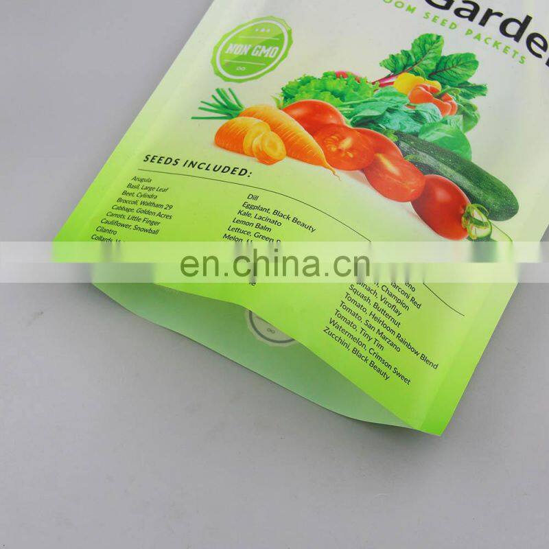 Resealable Laminated Stand-Up clear retail vegetable fruit plastic Vented Produce Bags with zipper