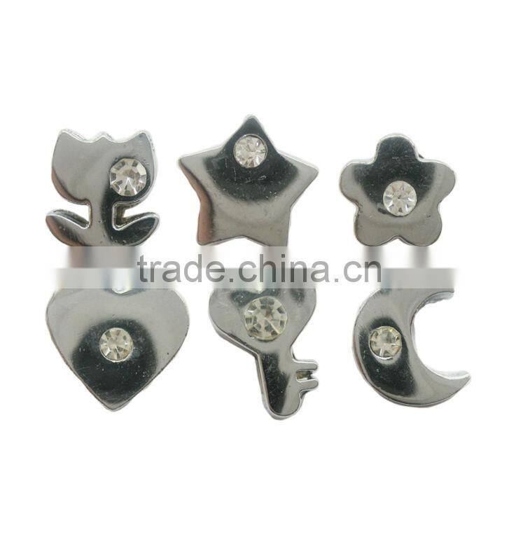 2015 zinc alloy jewelry pig slide jewelry beads 8mm slide charm