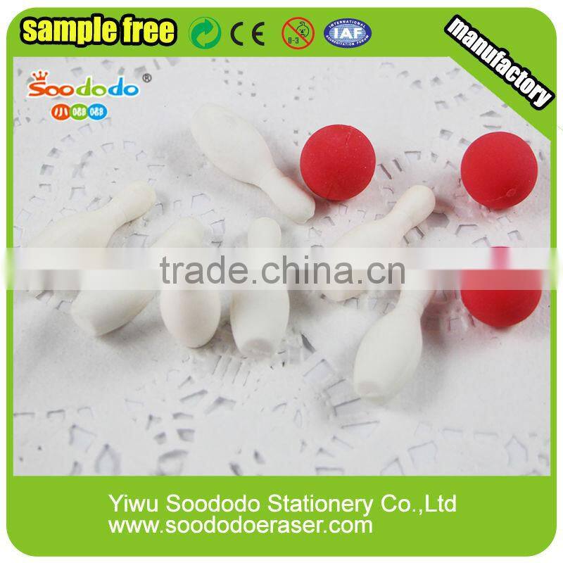 Stationery puzzle bowling eraser