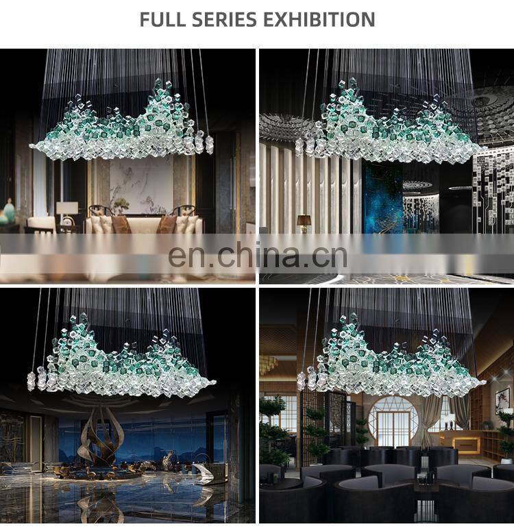 HUAYI Hotel Project Unique Design Specialized Hotel Customized Modern Chandelier Pendant Light