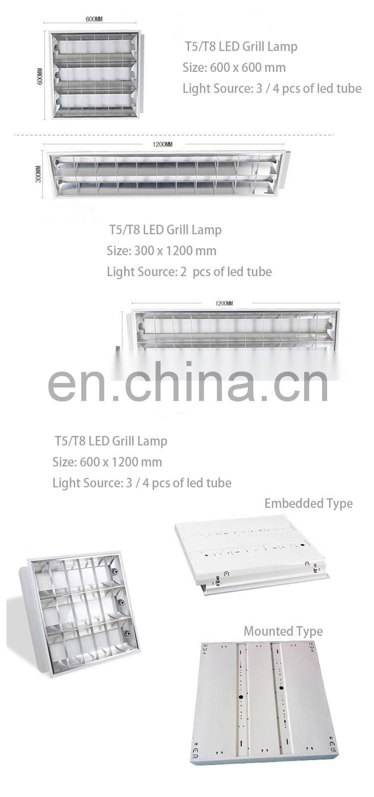 High Reflective Rate shInnIng Louvers 3 Years Warranty 2x18W 2x18w 3x18W 4x18W Grille Fluorescent Louver Fitting