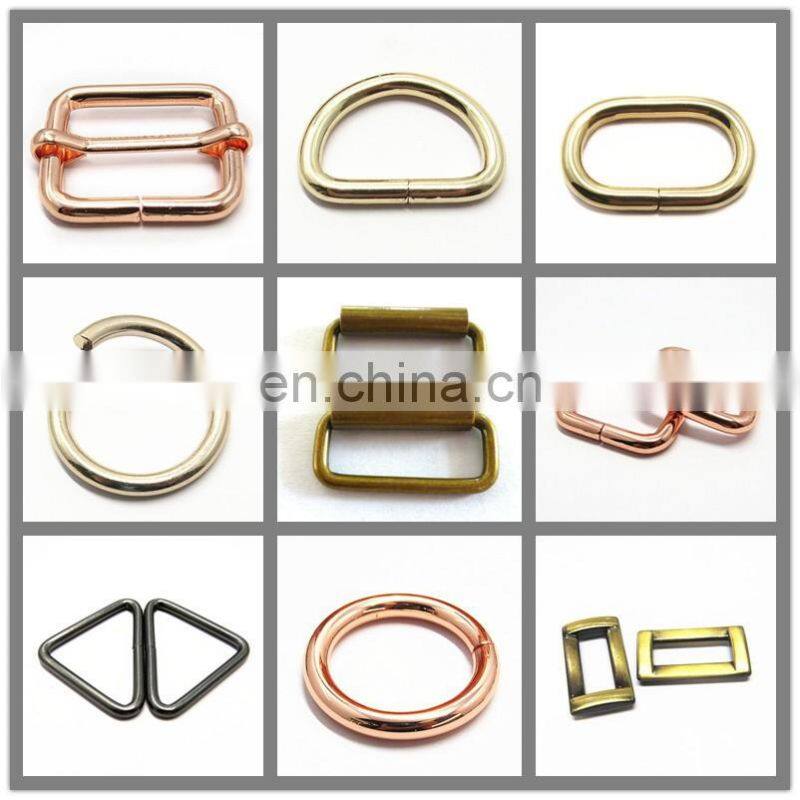 Metal Bag Hardware Colored Metal D Ring For Handbags