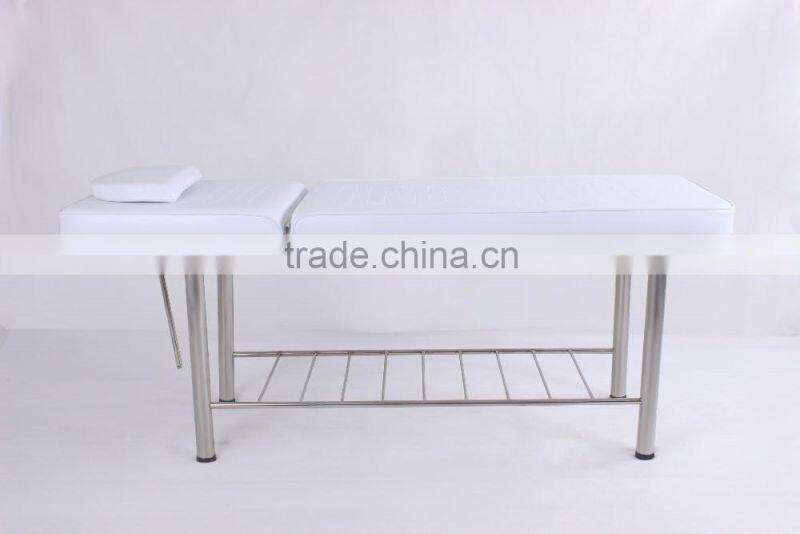 beauty salon furniture adjustable facial beds with pillow and headrest