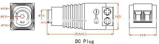 YUXUN DC Plug + DC Socket Male And Female Connector 12v DC Power Jack Connector
