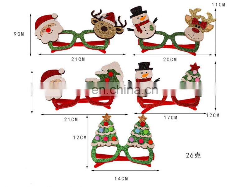 Santa Claus Xmas Tree Elk Glasses Frame Christmas Xmas Cute Cartoon Glasses Frame Christmas gifts for kids