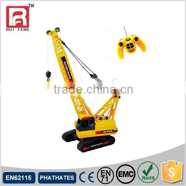Radio control large yellow plastic toy forklift
