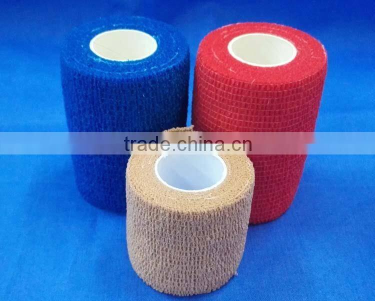 Cohesive Vetwrap Elastic Bandage for wound care with CE ISO FDA