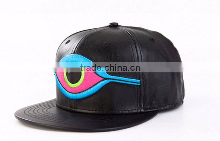 High quality leather brim snapback blank fitted hats wholesale