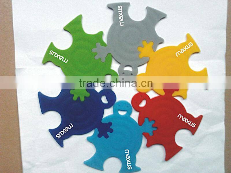 Paper cardboard cup pads for hotel, cheap thin paper coaster round customized