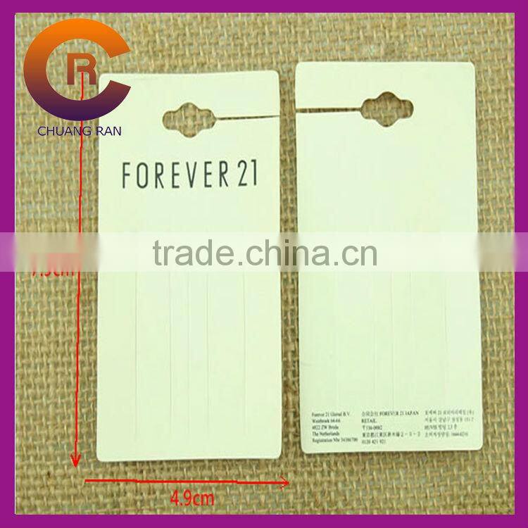 Custom plastic logo printed hair bow headband hair clip display cards