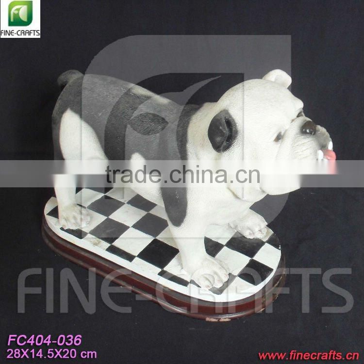 resin custom lifesize bulldog dog figurine