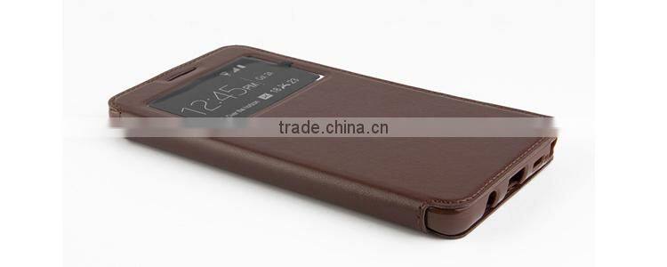 2015 New Design phone case for samsung note 5 phone accessory with window flip cover
