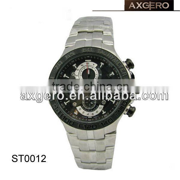 Japan movement stainless steel watch 5atm water resistant