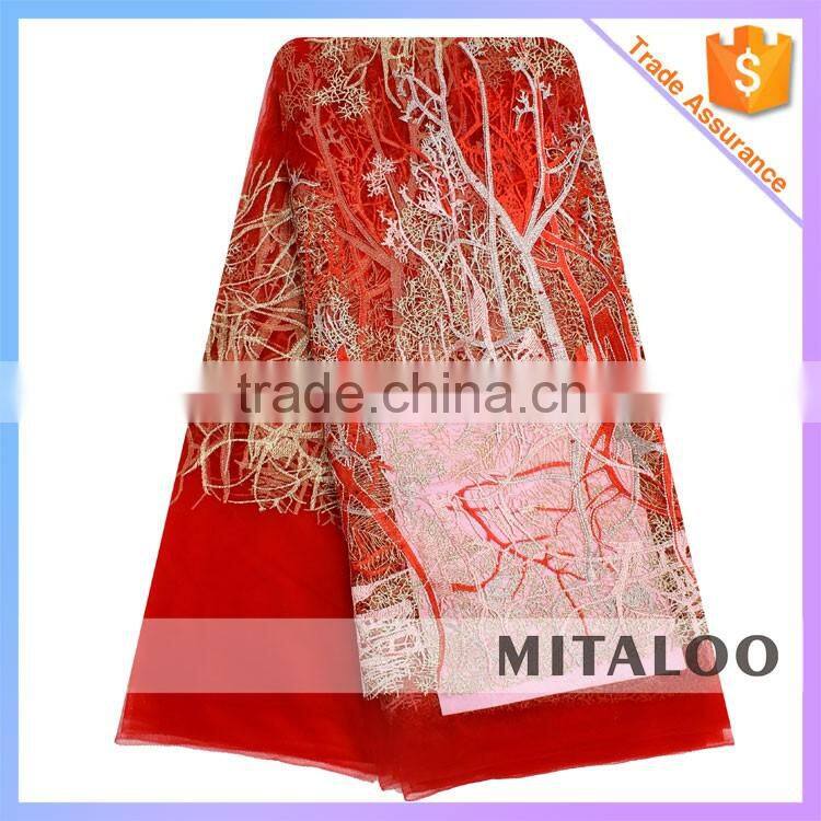 Mitaloo MFL0134 African Fashion Lace Latest Yellow Net Lace New Lace