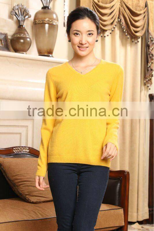 100% pure cashmere jumper/Simple women sweater