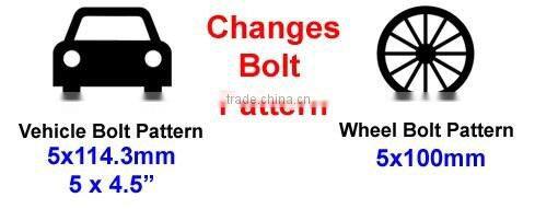 Costomize CNC Milled A6061-T6 Black Wheel Adapters