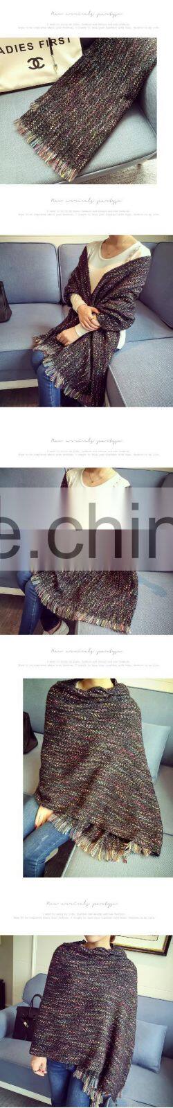 Wholesale New Winter Colorful Striped Fashion Ladies Cashmere Scarf