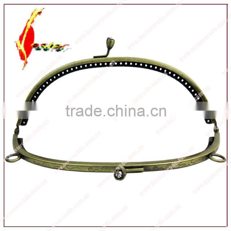 7 7/8inch Antique-brass metal purse frame