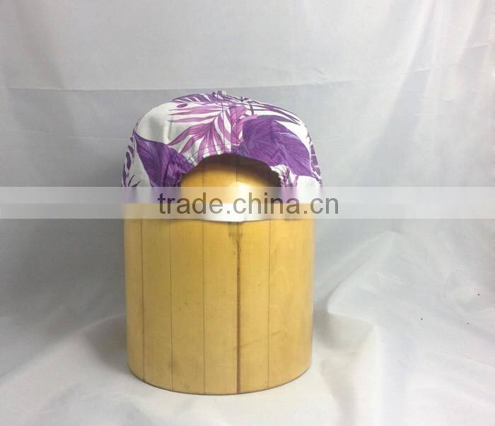 Custom flower disty floral printing 5 panel hat snapback caps and hats