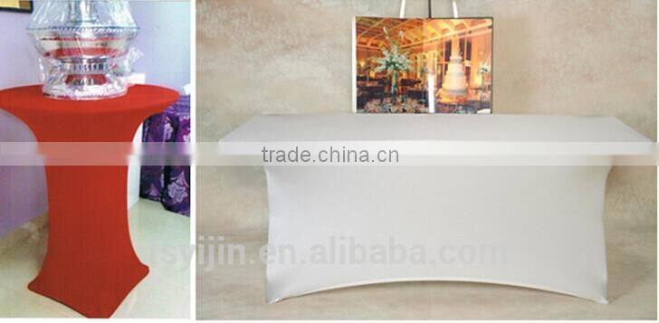 popular round plain spandex wedding table cloth