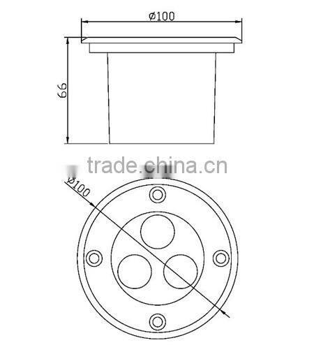 Wrranty 2years ip65 inground led 3w outdoor lighting