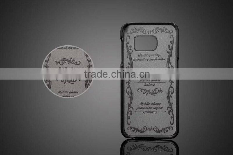 Low Price High Quality Leather Rubber Back Case for Samsung S7 edge Luxury Crazy Horse Grain Case with Card Slot SSZ MT-5536