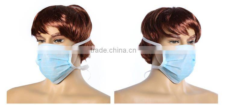 china designer medical dust face mask with tie on