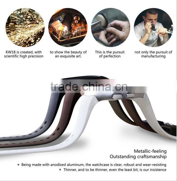 2016 smart watch new design CPU MTK2502C KW18 smart watch