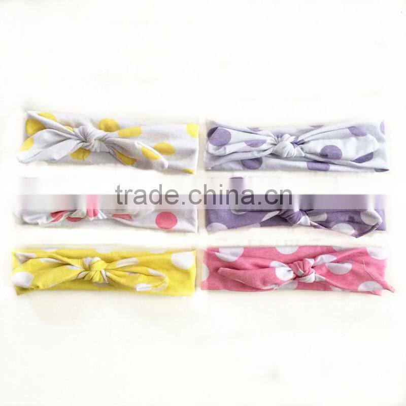 New arrival bow design baby girl headband polka dot infant headband top baby headband