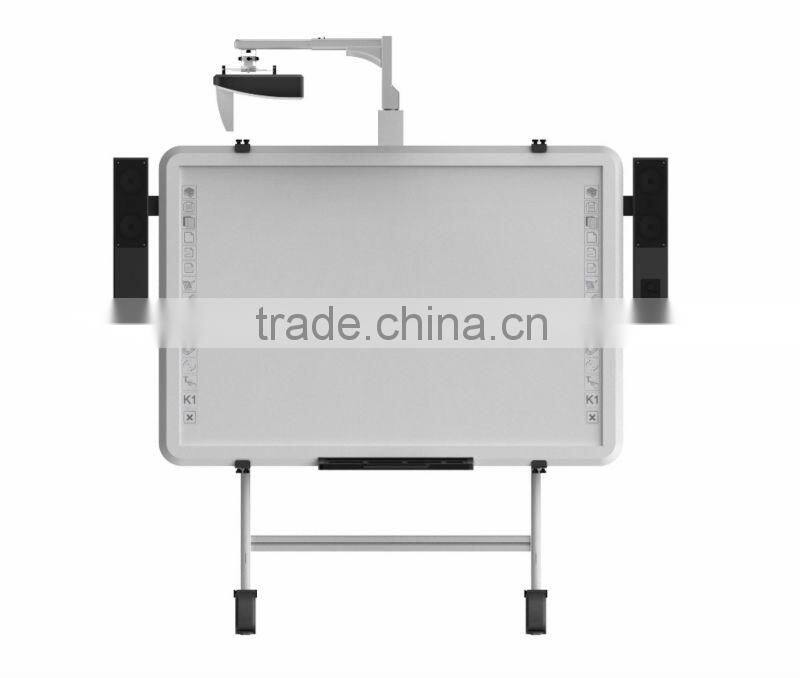 Power elevating Gaoke whiteboard mobile stand with projector bracket