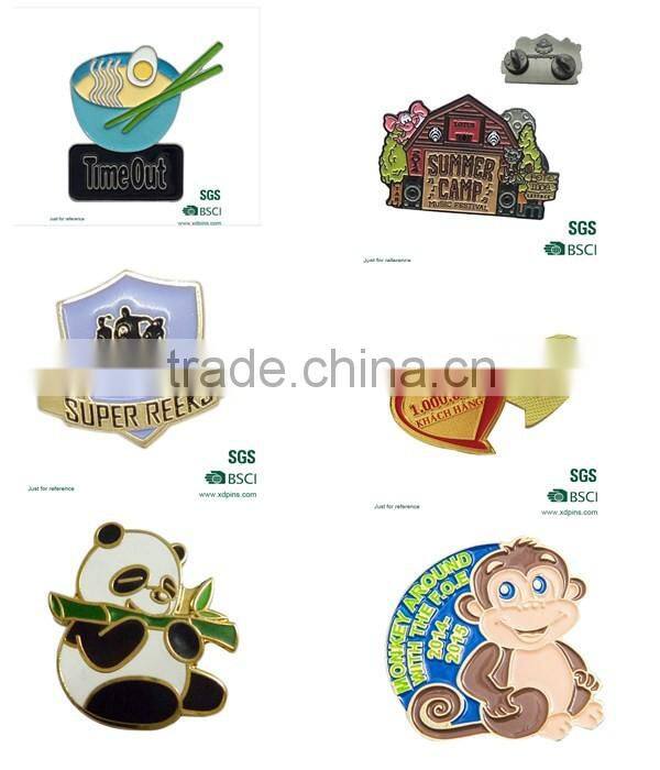 customized metal eagle shaped enamel pin badge