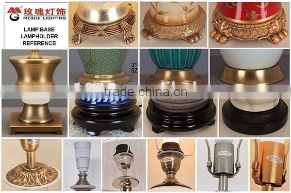 beige pottery antique lamps