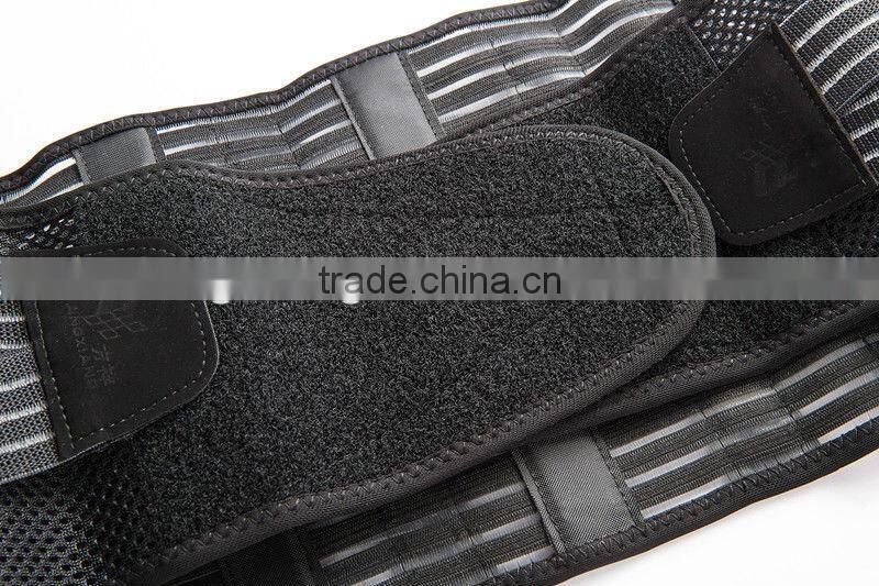 2014high quality good price breathable lumbar support belt with steel bar(fangxiang)