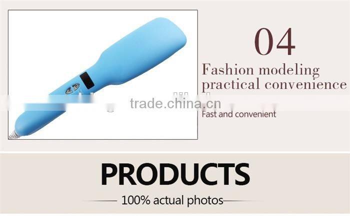 New developed PTC heating ceramic hair straightener blue