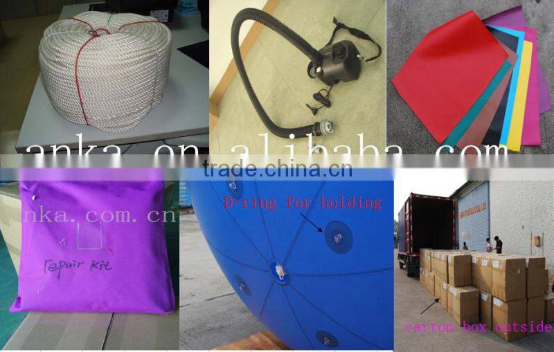 Customized Inflating transparent zorb inside ball for games