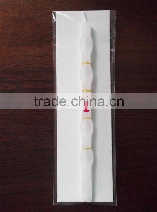 Smokeless and Drippless Paraffin Wax White Decorative Birthday Candle