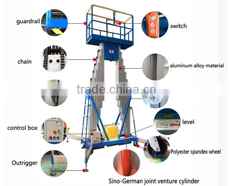 electric air hydraulic motorcycle potable man lift
