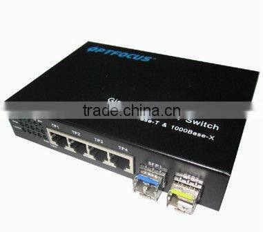 4 Port 10/100/1000M Ethernet Optical Fiber Switch