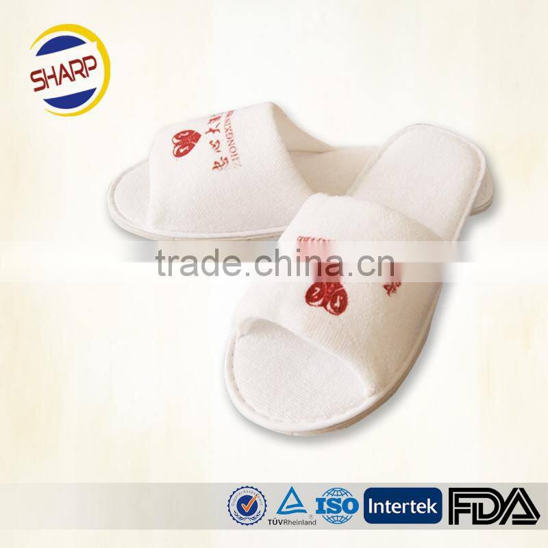 Wholesale hotel terry slipper, personalized hotel slipper with logo