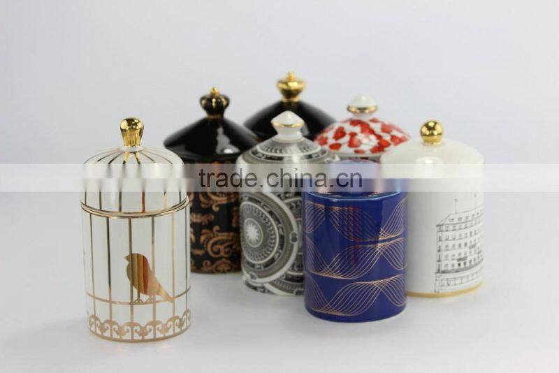 Natural Soy Scented Candle in Ceramic Jar with Matte Color