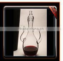 Promotional Crystal Clear Glass Decanter With Black Lid