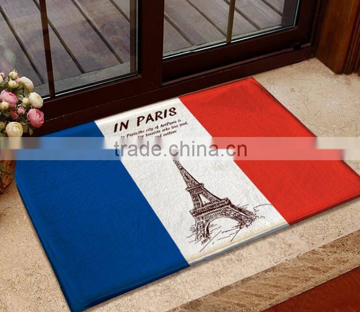 Indoor PVC foam printed decorative floor mat door mats and rugs