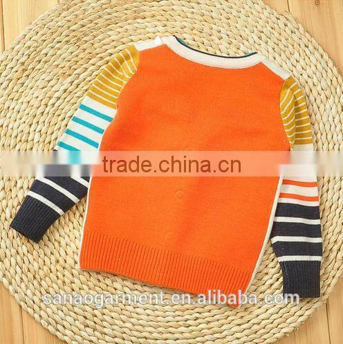 v-neck single-breasted sweater cardigan Cashmere color matching stripes