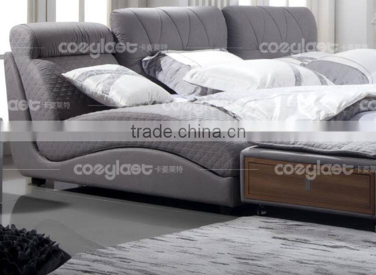 Wooden double bed designs with box