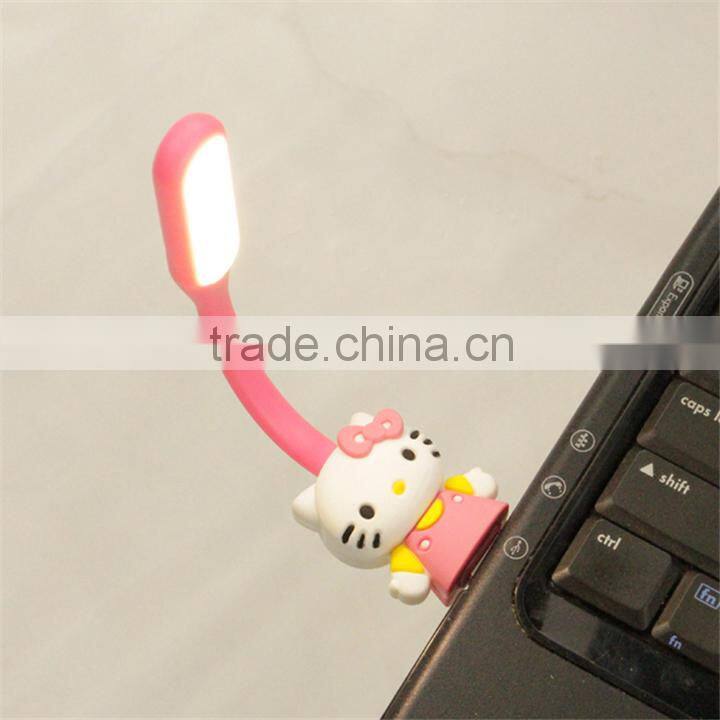 Portable USB LED Light Bendable Mini Lamp Cartoon cute styel USB Port PC Power Bank Partner Computer Tablet PC