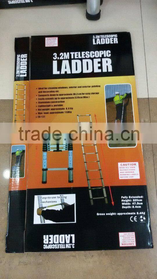 Aluminum Telescopic Ladder 2m,2.6m ,3.2m,3.8m.